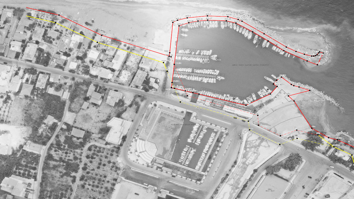 Correction of shoreline and coastline in front of Xylokastro Marina