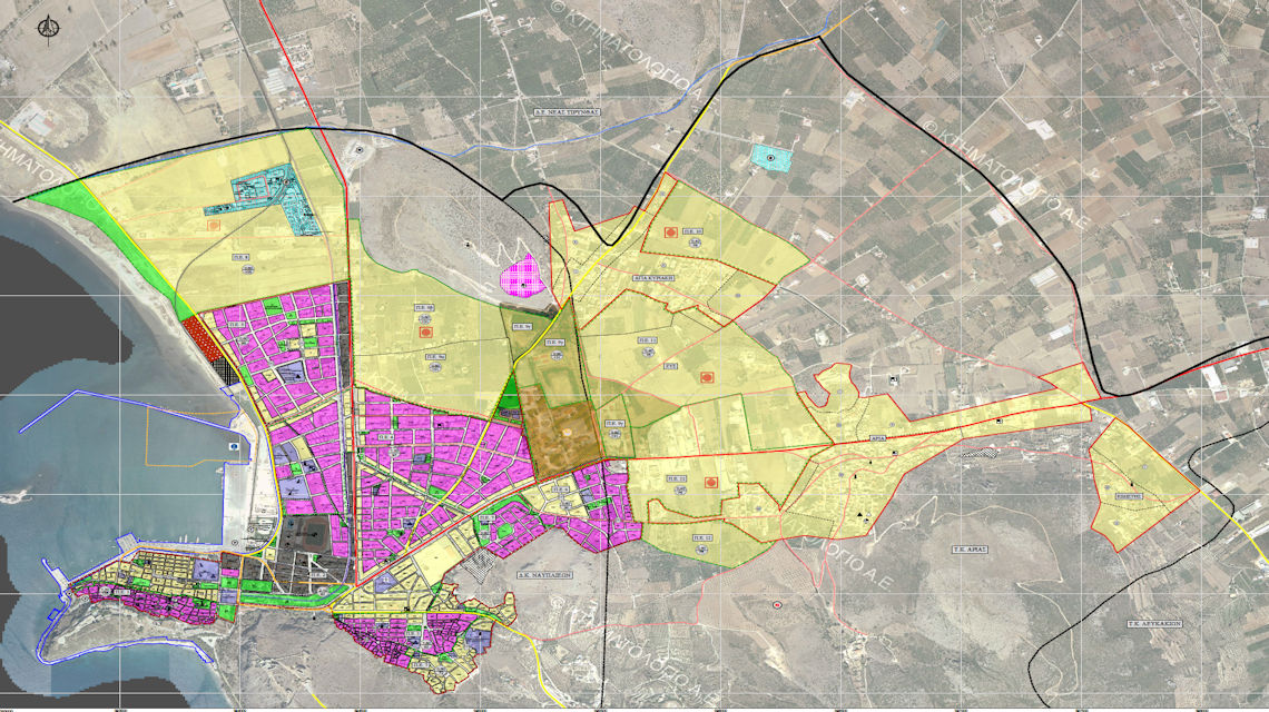General urban plan of Nafplio