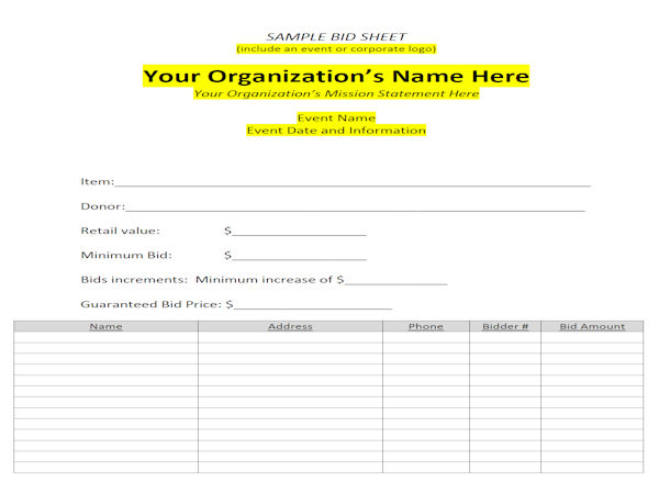 Auction bid sheets for Igoumenitsa port