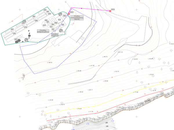 Waste treatment facility disposal modification in Agistri island