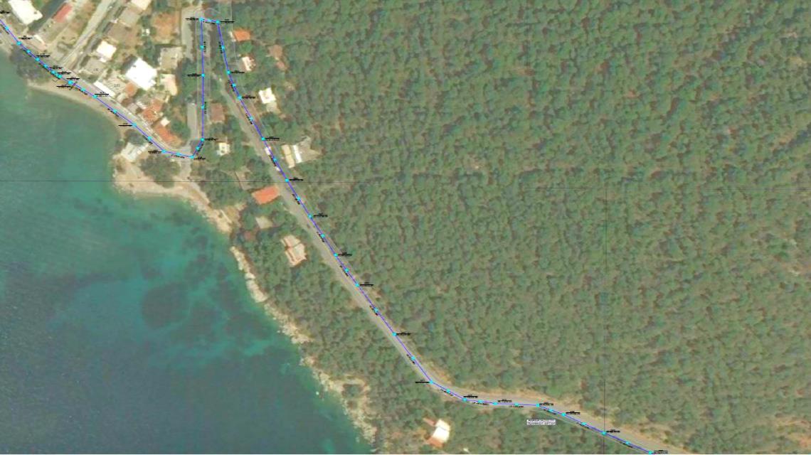 Sewer network reconstruction in Poros